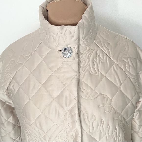 Vintage Inspired Satin Coat *Medium* Quilted Formal Wedding Bridal Evening Coat - Picture 4 of 10